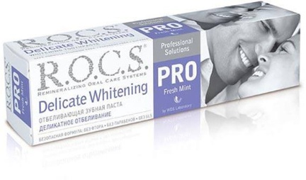 Rocs PRO, Деликатное Отбеливание, Зубная паста (Мята), 135 г