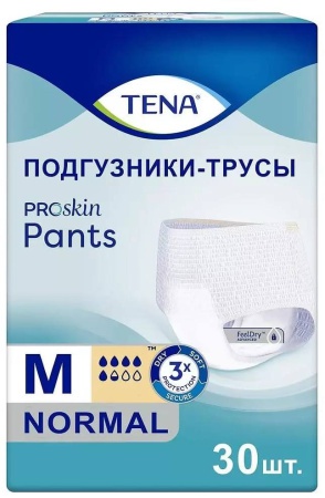 Тена Пантс Нормал, подгузники-трусы, M, 30 шт