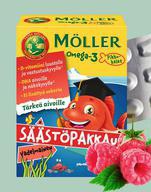 Möller Омега-3 для детей, Пастилки жевательные, 72 шт (Малина)