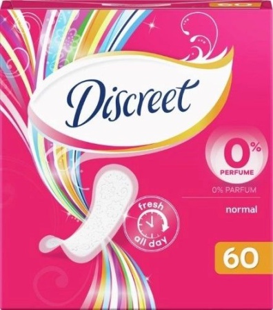 Discreet Normal, Прокладки ежедневные, 60 шт