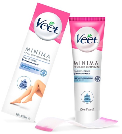 Veet MINIMA, для депиляции для чувствительной кожи, Крем, 200 мл