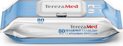 TerezaMed, с кремовым эффектом, Влажные салфетки, 80 шт