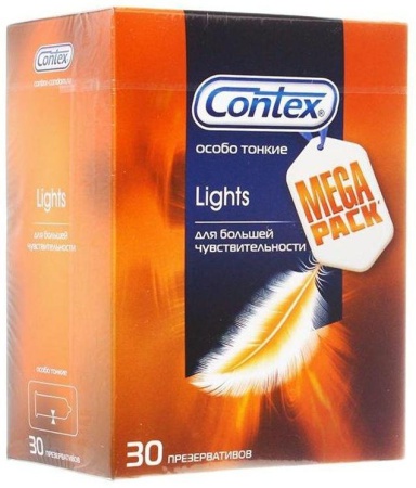 Презервативы КОНТЕКС Lights особо тонкие, 30 шт