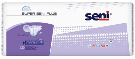 Seni Super Plus, подгузники для взрослых, М, 30 шт