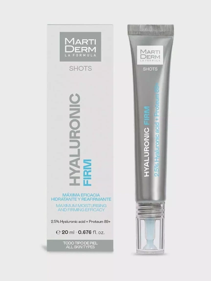 Martiderm Shots, Hyaluronic Firm, концентрат для кожи лица, 20 мл, Концетрат