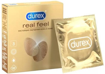 Презервативы Дюрекс Real Feel для естественных ощущений, 3 шт