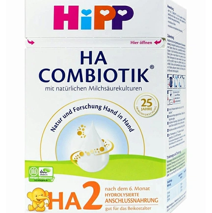 Hipp HA Combiotik 2, сухая детская молочная смесь с 6 месяцев, Гипоаллергенная формула, 600 г