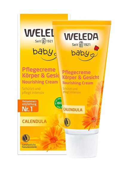 Weleda, детский крем для ухода за кожей с календулой