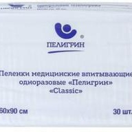 Пелигрин Classic, пеленки одноразовые нестерильные, 30 шт, 60 см х 90 см