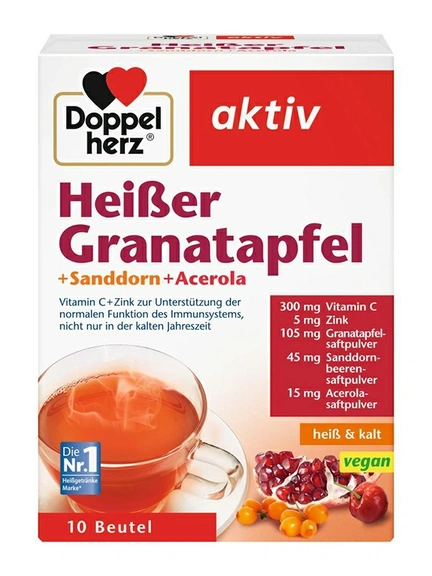 Doppelherz® Active Hot Гранат + облепиха + ацерола, 10 шт, Пакетики