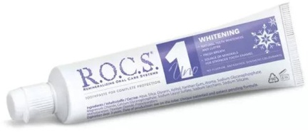 Rocs UNO Whitening, отбеливание, Зубная паста, 74 г