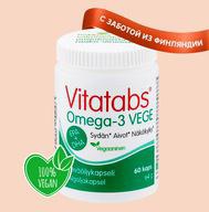 Vitatabs Omega-3 VEGE, Масло водорослей, Капсулы желатиновые, 60 шт
