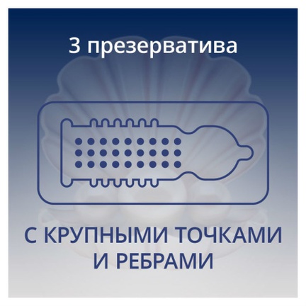 Презервативы КОНТЕКС Extra Sensation с крупными точками и ребрами, 3 шт