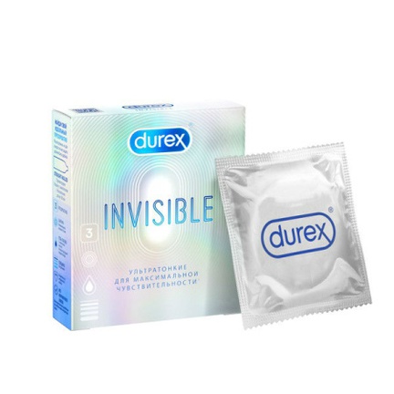 Презервативы Дюрекс Invisible ультратонкие, 3 шт
