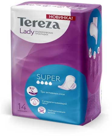 TerezaLady Super, прокладки урологические, 14 шт