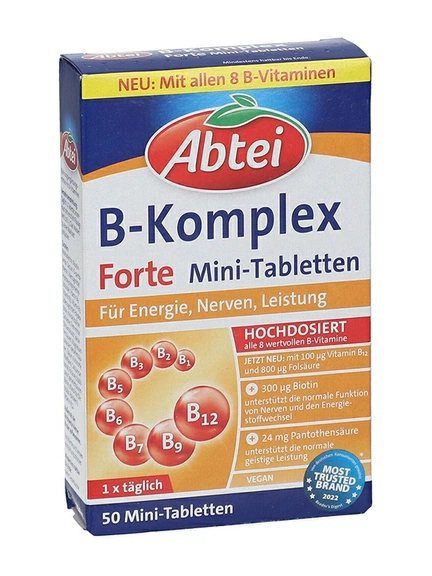 Abtei,  мини-таблетки B-Комплекс Форте, 50 шт