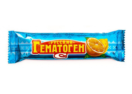 Гематоген Русский с витамином С, Батончик, 1 шт (Апельсин)