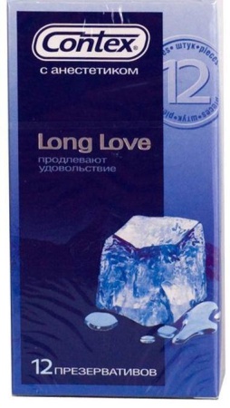 Презервативы КОНТЕКС Long Love с анестетиком, 12 шт