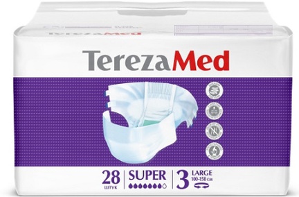 TerezaMed Super, подгузники для взрослых, 28 шт, L