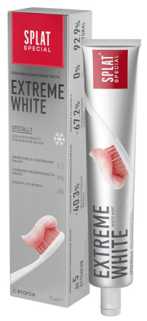 СПЛАТ Special Extreme White, отбеливающая, Зубная паста, 75 мл