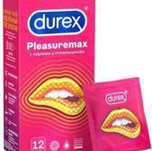 Презервативы Дюрекс PleasureMax с ребрами и пупырышками, 12 шт