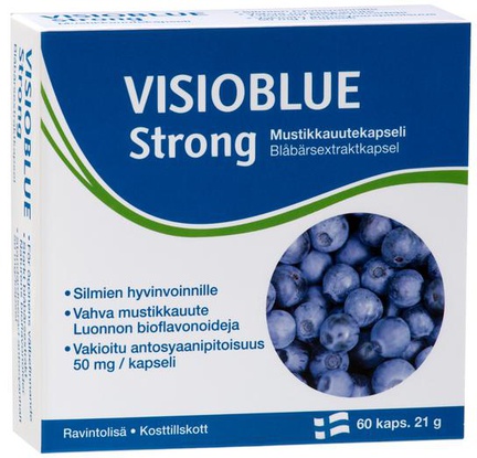 Visioblue Strong, экстракт черники, Капсулы желатиновые, 60 шт