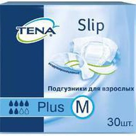 Тена, подгузники для взрослых дышащие Слип Плюс, 30 шт, М