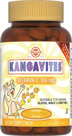 Кангавитес с витамином С, Таблетки, 90 шт (Апельсин)