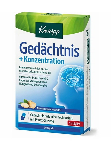 Kneipp, Память + концентрация, Капсулы, 30 шт