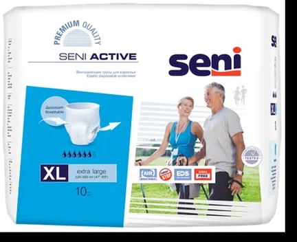 Seni Active, трусы впитывающие для взрослых, 10 шт, XL