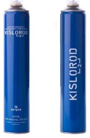 Баллончик медицинский с газовой смесью «KISLOROD» К16L, 1 шт