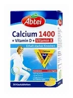 Abtei, Кальций 1400+D3+K, Таблетки, 30 шт