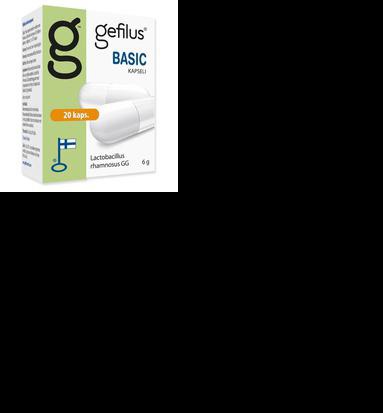 Gefilus Basic, лактобактерии, Капсулы желатиновые, 20 шт
