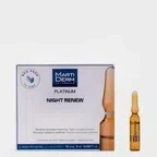 Martiderm Platinum, Night Renew, ампулы ночное восстановление, Сыворотка, 10 шт