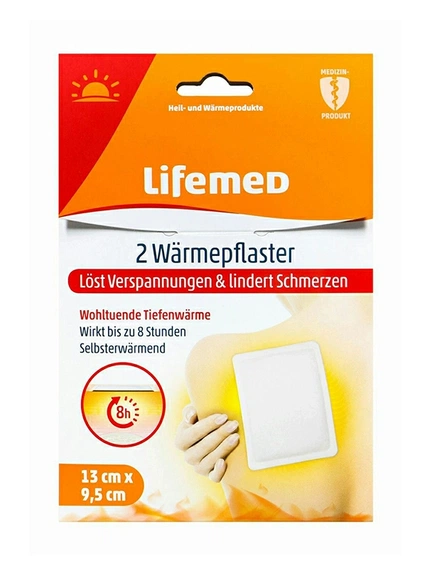 Lifemed, Согревающие пластыри 2 x 9 5 см x 13 см, 2 шт