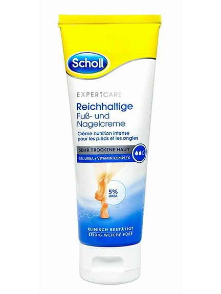 Scholl, Насыщенный крем для ног и ногтей, 75 мл