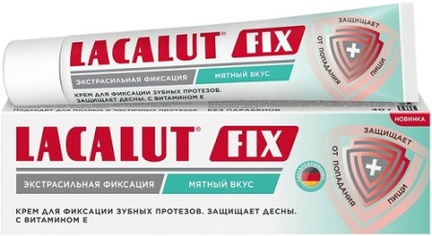 Лакалют Fix, Крем для фиксации зубных протезов, 40 г (Мята)