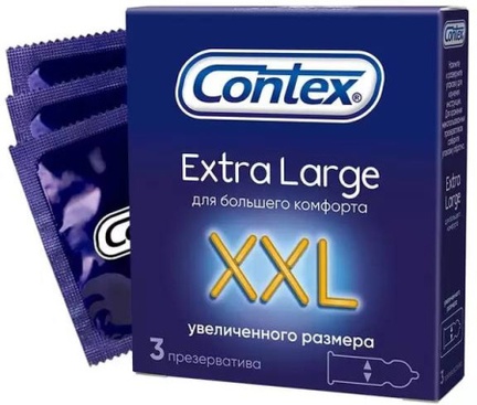 Презервативы КОНТЕКС Extra Large, 3 шт