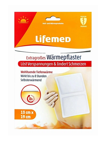 Lifemed, Пластырь согревающий 19 см x 13 см, 1 шт