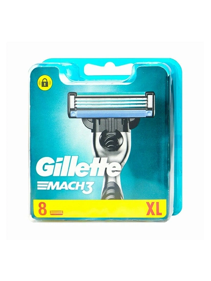 Gillette Mach 3+, сменные лезвия для бритья, Лезвие для бритья, 8 шт