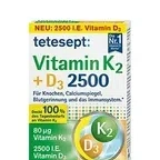 Tetesept, витамин K2 + D3 2500, Таблетки, 30 шт