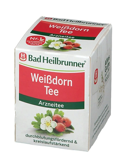 Bad Heilbrunner Чай из боярышника, 8x2 г, Фильтр-пакет