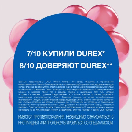 Презервативы Дюрекс Элит сверхтонкие, 3 шт