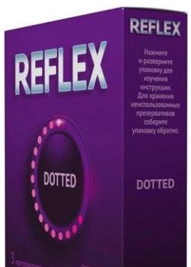 Reflex Dotted презервативы в смазке с точками, 12 шт