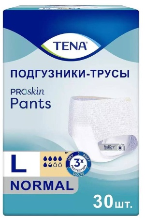 Тена Пантс Нормал, подгузники-трусы, 30 шт, L