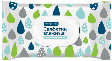 ComForte антибактериальные, Влажные салфетки, 60 шт