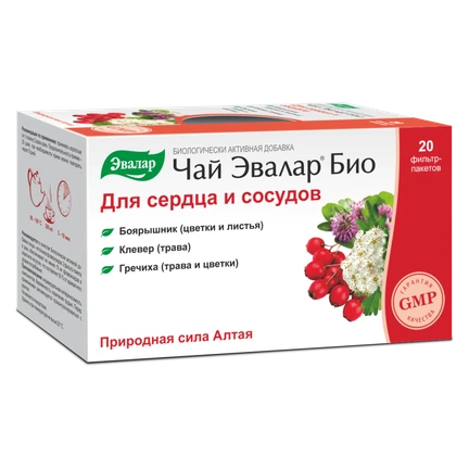 Чай Эвалар Био для сердца и сосудов, Саше-пакет, 20 шт (Травяной)