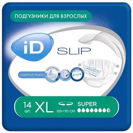 iD Slip, подгузники для взрослых, XL, 14 шт
